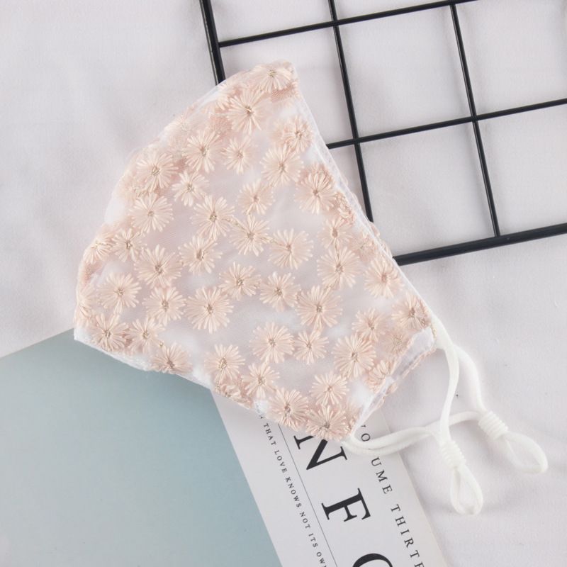 Masque filtrant anti-poussière mince et respirant à double couche en chrysanthème pour femme version coréenne_voghion.com