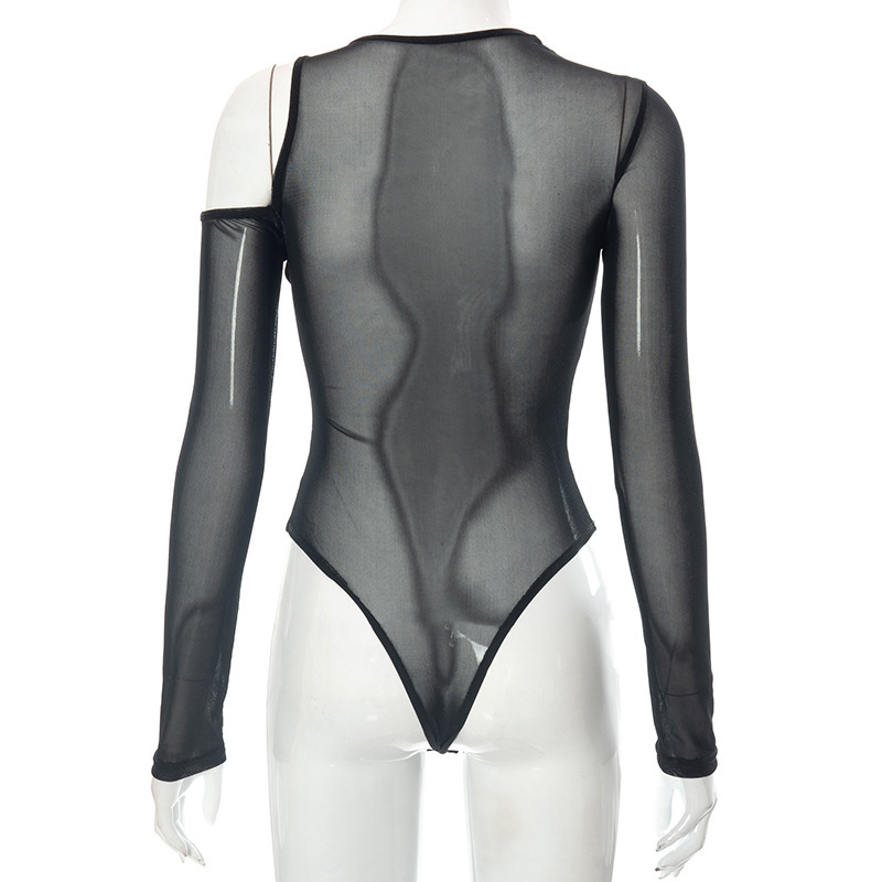 Tuta da donna a maniche lunghe attillata in prospettiva a rete sexy di nuova moda estate 2023_voghion.com