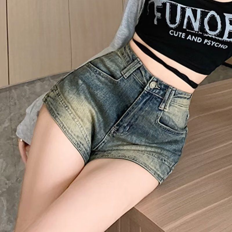 Denim For Women, Tight Fitting 2023 New Spring And Summer Look Slimming, Base Hot Pants, Hip Lifting, High Waist Elastic_voghion.com