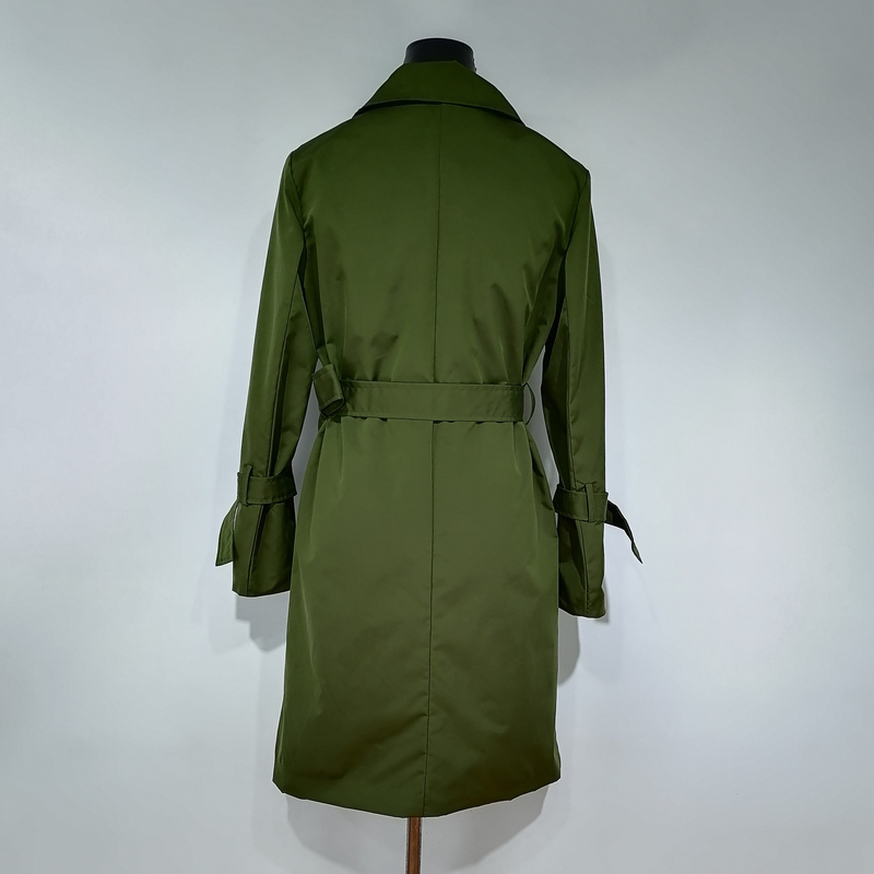 Zweireihiger Trenchcoat für Damen, klassischer Reversmantel, schmale Jacke_voghion.com