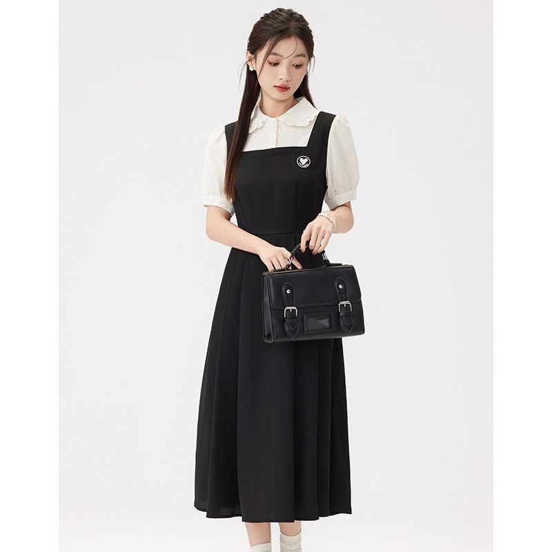 Uniforme étudiant d'été 2025, robe deux pièces à manches courtes de style artistique pour occasions formelles_voghion.com