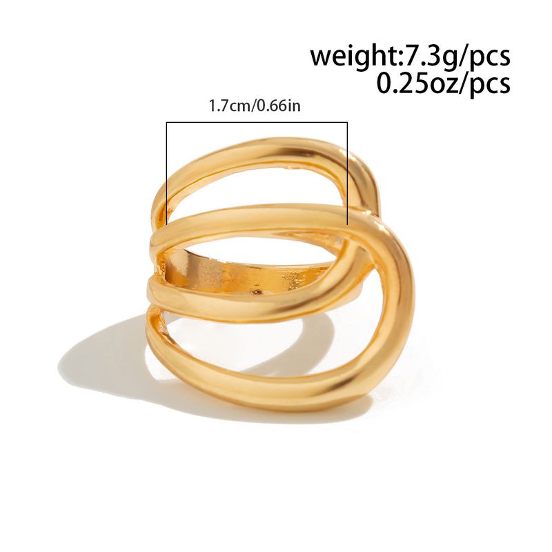 Ins Metall Linie Hohl Joint Ring Einfache Design Geometrische Unregelmäßigen Kreisförmigen Ring_voghion.com
