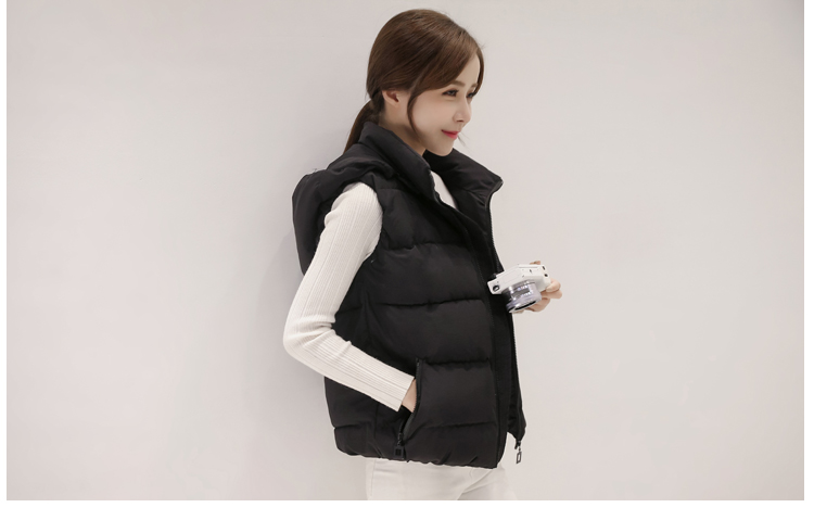 Autumn and winter new model down cotton vest women's Korean version of large-size shawl slim sleeveless cotton vest vest_voghion.com