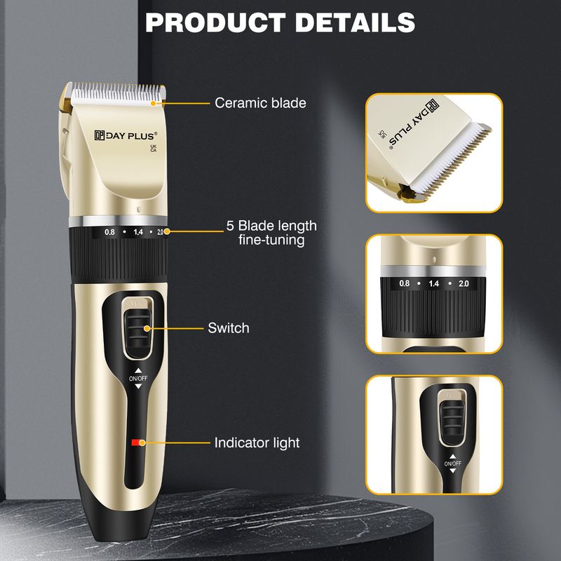 Professional Electric Mens Hair Clippers Shaver Trimmers Cordless Beard Machine_voghion.com