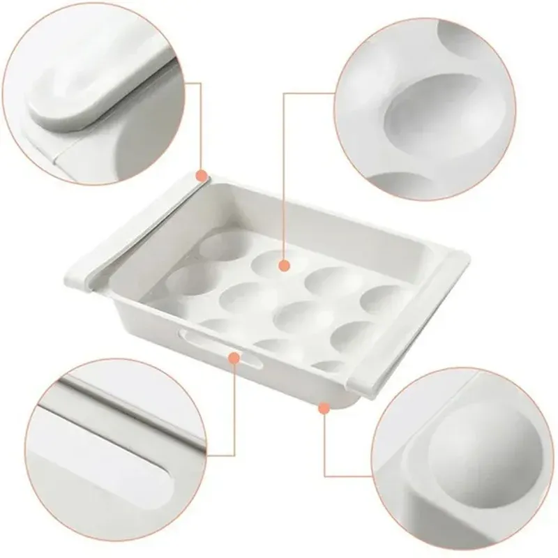 Contenitore per uova, porta laterale del frigorifero, organizer per la cucina, reversibile, speciale, vassoio per uova, accessori da cucina_voghion.com
