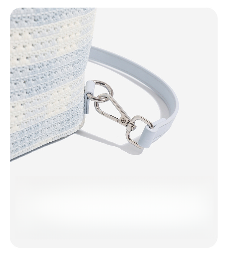 Borsa intrecciata 2025 Estate Nuova Borsa a tracolla trasparente cava Borsa da spiaggia di perle Moda Centinaia Casual Quotidiano Semplice Pendolare_voghion.com