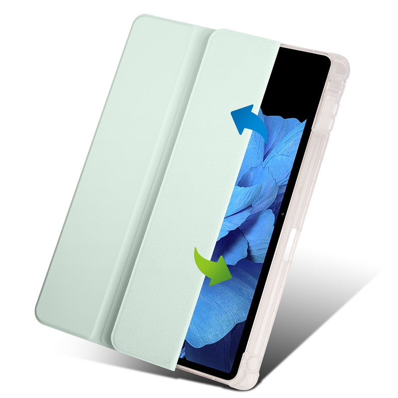 For Vivo Pad Tablet Case 2022 11 inch Tri Fold Solid PU Leather Soft TPU Back Shell For Vivo Pad 11 Cover With Pen Slots Funda_voghion.com