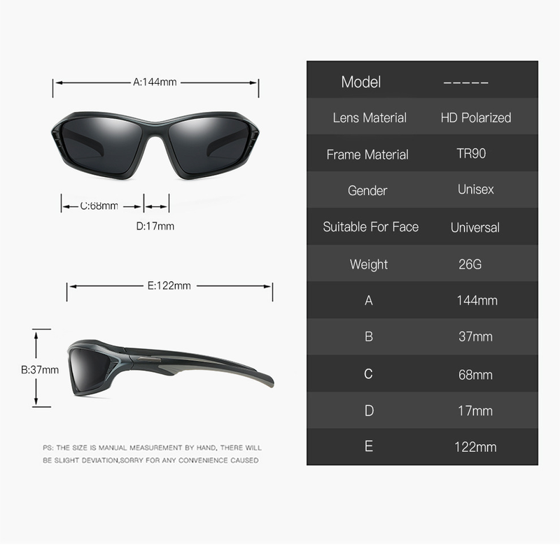 New Men's Polarized Sports Sunglasses XY409 Colorful Film Driving Fishing Ski Glasses_voghion.com