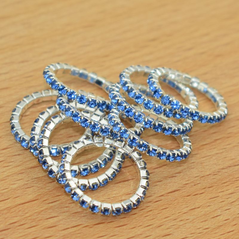 Koreanische Version Einreihiger Strass-eingelegter Diamant-Mischstapel-elastischer Ring_voghion.com