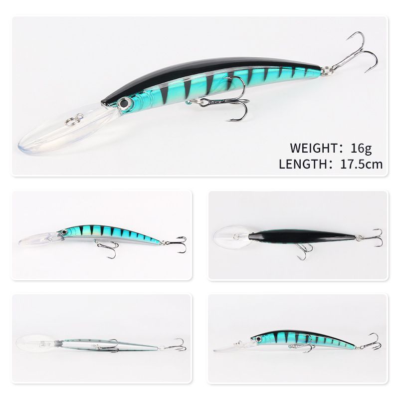Señuelo de lengua larga para pesca submarina, 15,3 cm, 16 g, con forma de anillo de simulación, ideal para agua dulce y pesca en mar._voghion.com