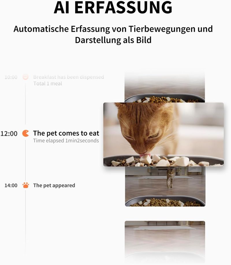 PETKIT Futterautomat Katze 2 Näpfe Mit Kamera, Futterautomat Katze,5L Katzen Futterautomaten,Automatischer Futterspender Für Katze Und Hund,KI Funkt_voghion.com