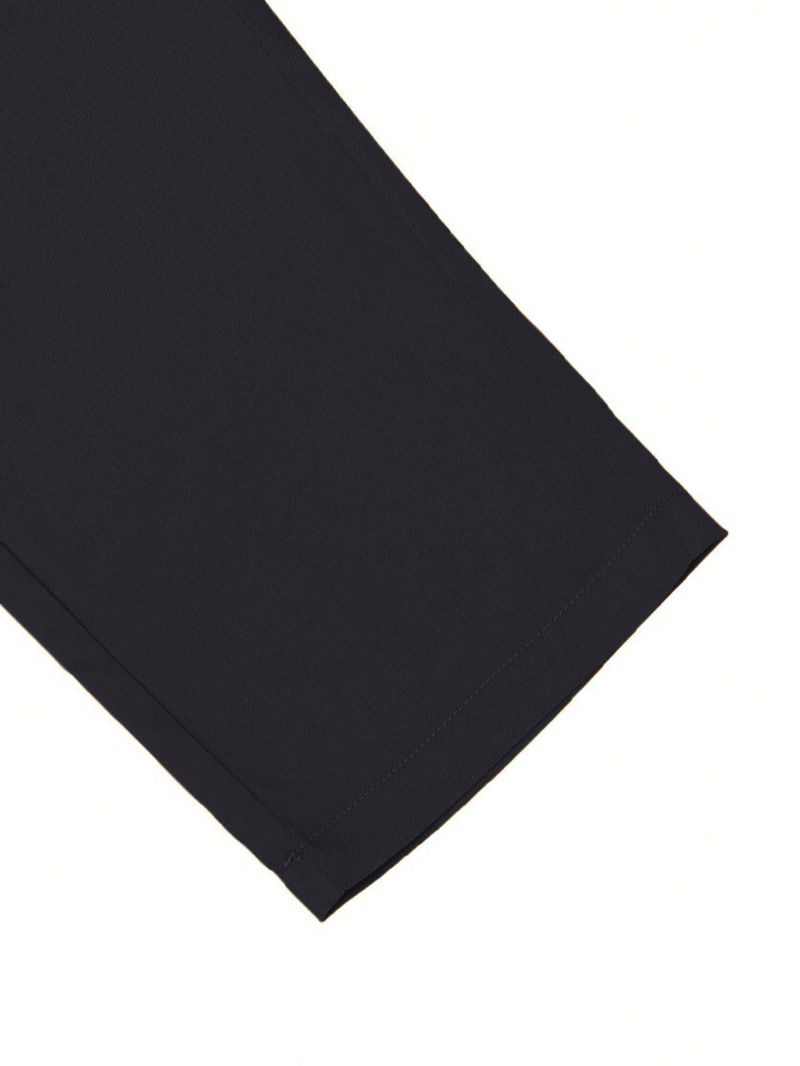 Ubrania męskie Slim Fit Leather Label Nine Point Pants Jednokolorowe spodnie casualowe z kieszeniami_voghion.com