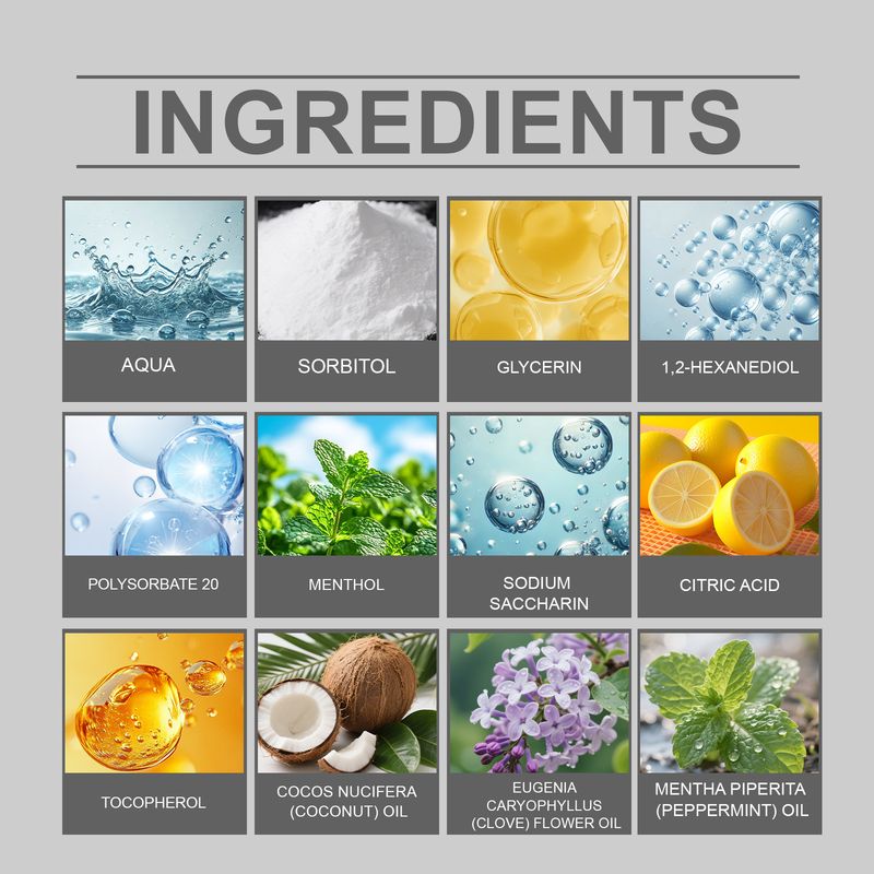 Oralhoe Spearmint Sanfte Inhaltsstoffe Reinigen Sie Mundgeruch Frischer Atem Mundwasser_voghion.com
