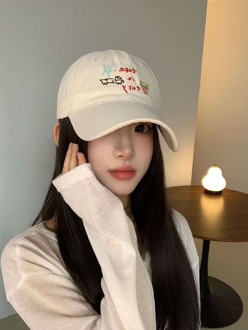 Sommer-Baseballkappe, Sonnenhut, Sonnenhut, Kokosnussbaum, Welpen-Stickerei, weiche Oberseite, Entenschnabelkappe, All-Match-Hut_voghion.com