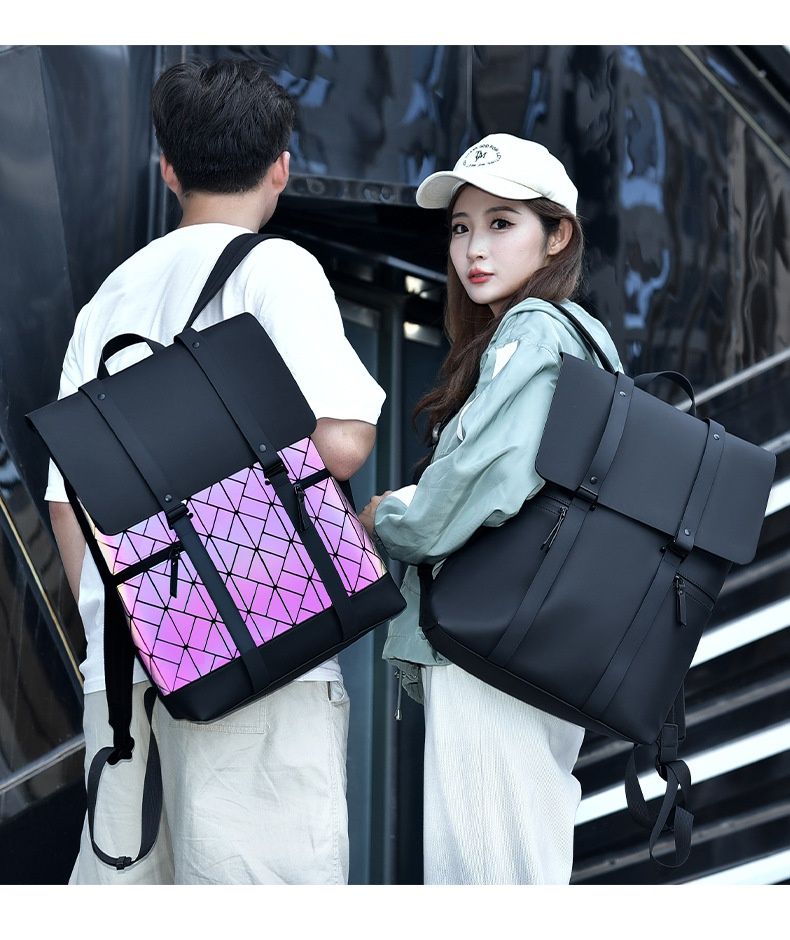 Backpack Men's Travel Work Commuting Computer Bag Fashionable Diamond Grid Backpack Student Waterproof And Scratch Resistant Backpack_voghion.com