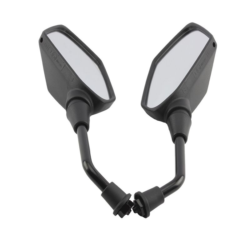 Universal Motorcycle Rearview Mirror, Black Square Anti-Shock Motocross Bike Mirror, Durable PP Shell With PU Frame, Easy Installation For Off-Road_voghion.com
