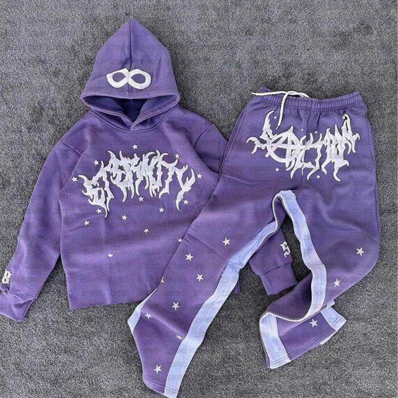 2024 New Harajuku Style Hoodie With Letter Foam Printed Loose Hoodie, Fashionable Trendy Men's And Women's Outerwear_voghion.com