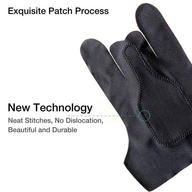 Guanto anti-incrostazione per tavoletta grafica e pittura anti-touch a due dita, destro e sinistro, per schermo iPad_voghion.com