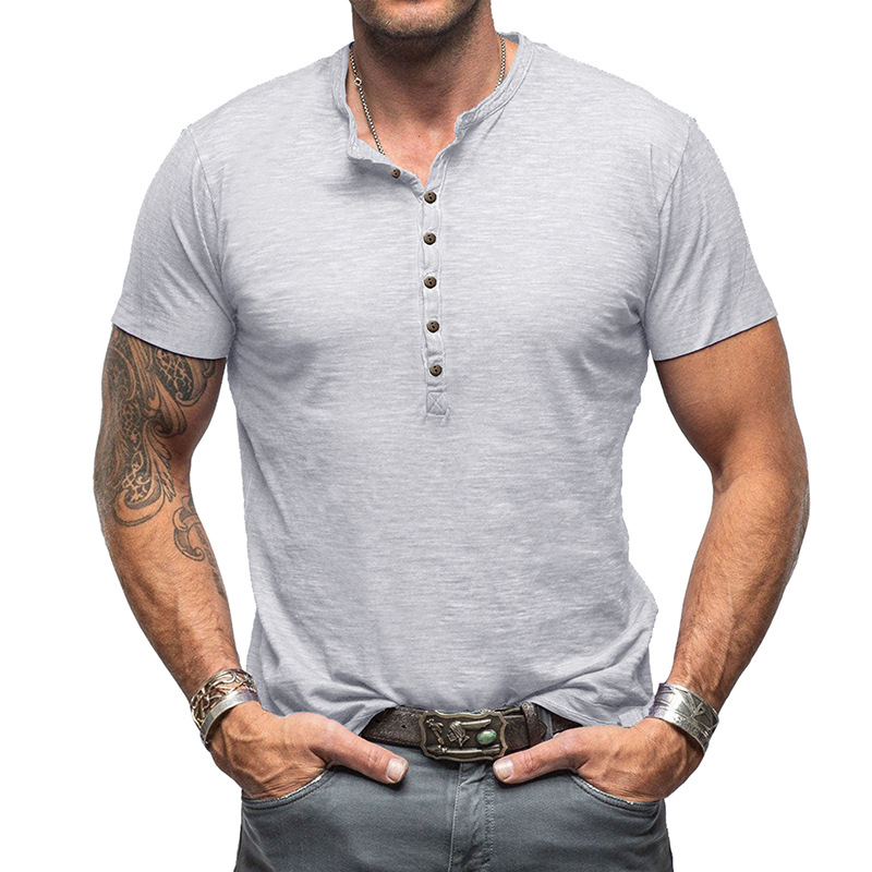 Maglietta Henley in bambù a maniche lunghe, da uomo, estiva, da esterno, 2025d_voghion.com