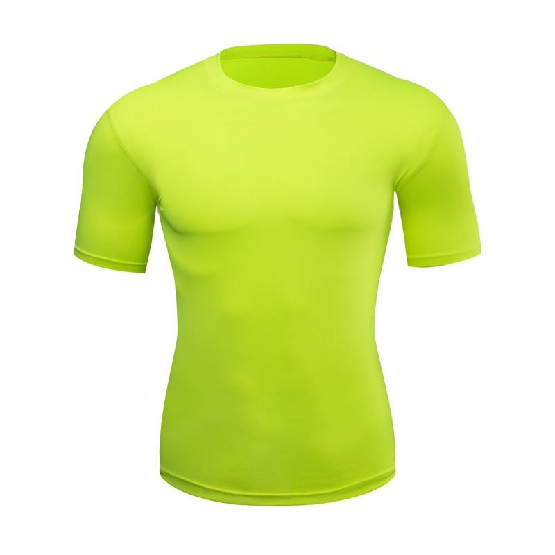 Herenkleding Sneldrogend sport-T-shirt met korte mouwen Hardloopbasis Gymtrainingskleding_voghion.com