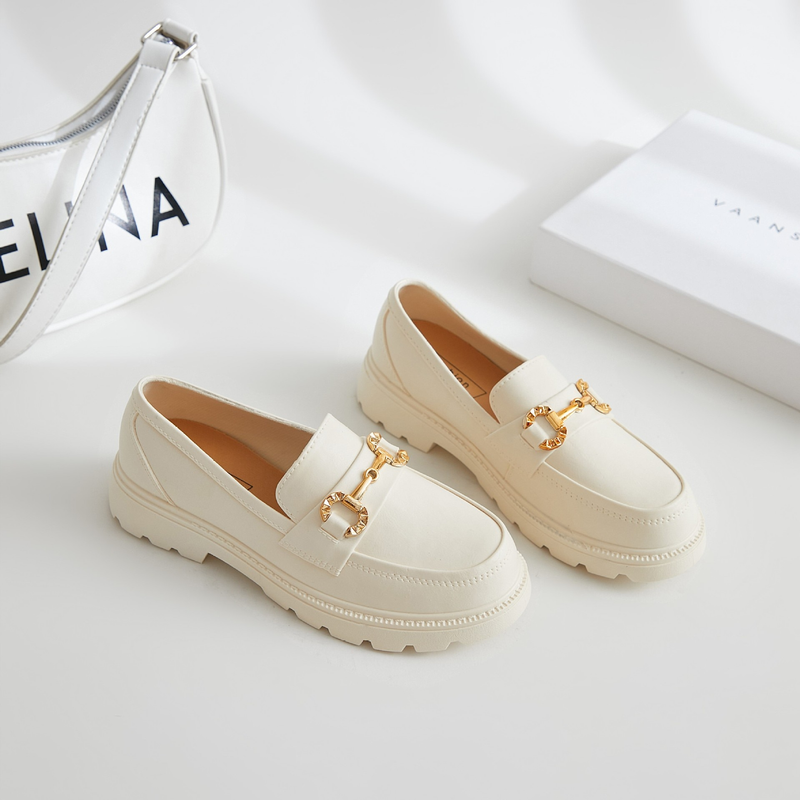 Loafer für Damen, neu im Modedesign, Plateau, dicke Sohle, höhenverstellbar, Metallkette, zum Reinschlüpfen, Abendschuhe_voghion.com