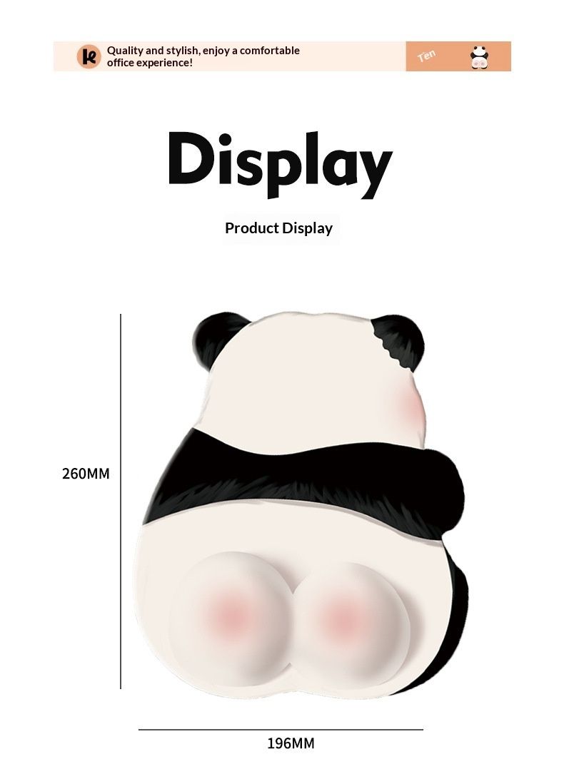 NeoGear Pink Butt Panda Maus-Ablagepad für Mädchen, niedlich, rutschfest, hochwertige Handgelenkstütze für Computer und Büro_voghion.com
