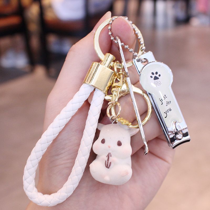 Ciondolo squisito da ragazza, simpatico piccolo criceto, portachiavi per auto, coppia, uomini e donne, decorazione per zaino_voghion.com