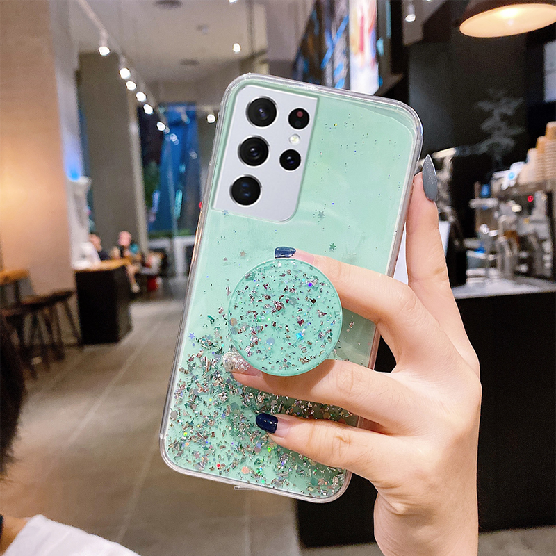 For Samsung Galaxy S21 Ultra Case Glitter Soft Cover On Samsung S21 S10 Plus S 21 S20 FE Ultra A71 A51 A70 A50 A52 A12 A_voghion.com
