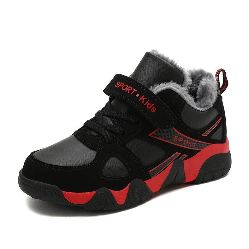 Boys' 2025 New Winter With Added Fleece, Thick Warm Medium And Large Children's Cotton Sports Shoes, Boys' Shoes_voghion.com