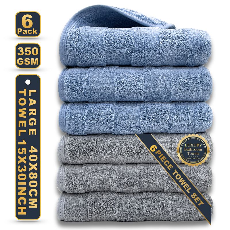6 Parçalı 40x80 cm Mercan Polar Havlu Seti - Ultra Yumuşak ve Süper Emici, Ev ve Seyahat İçin Banyo ve El Havluları Dahil_voghion.com