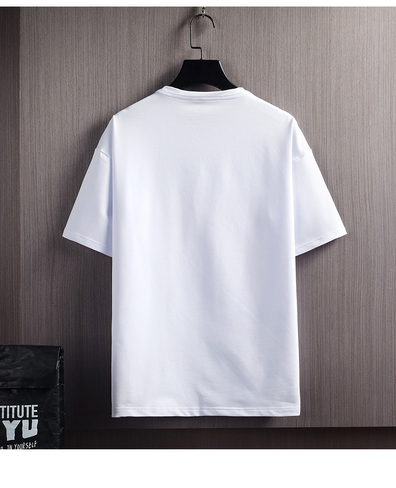 Men's Clothing T-shirt Suit Men's Summer New Snow Mountain Print Fashion Trend Korean Version Of Slim Fit Large Size Sports Two-piece Set_voghion.com