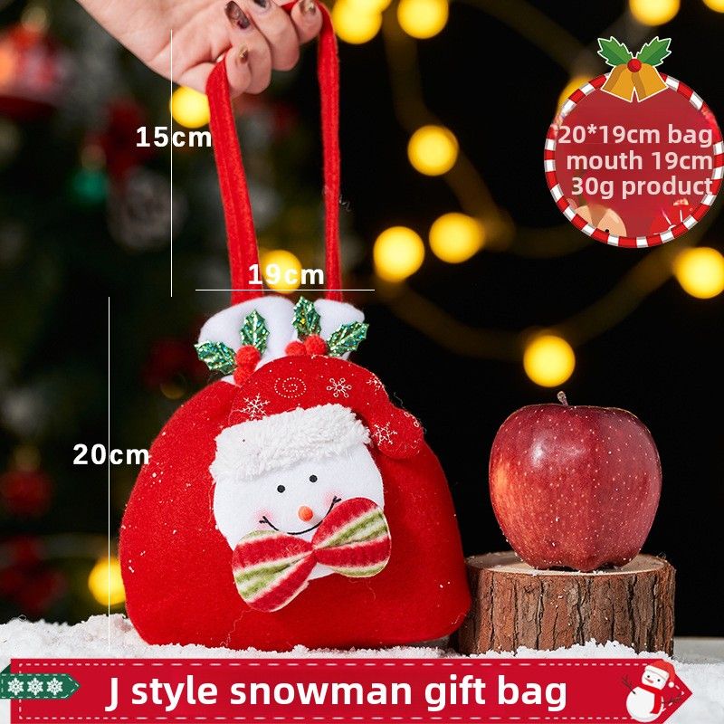 Christmas Applee Bag Barnpresentpåse Julaftonsgodispåse Julgodisinpackningspresentpåse_voghion.com