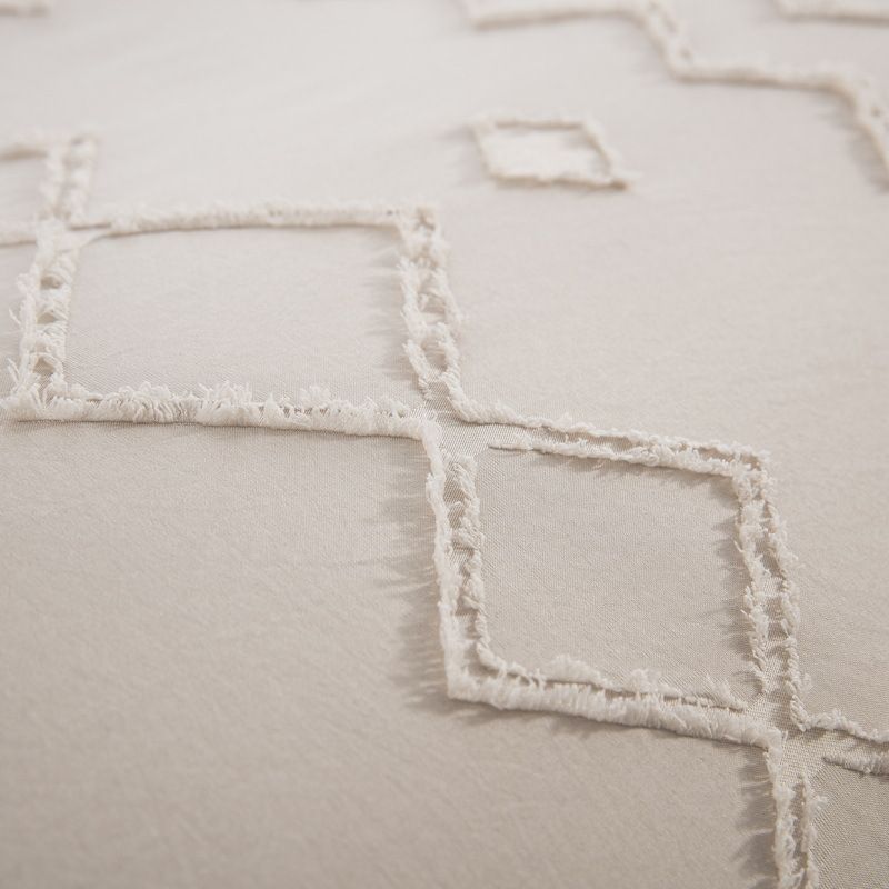 Embroidery Diamond Light Khaki Quilt Cover Home Textile Bedding Three Piece Set_voghion.com