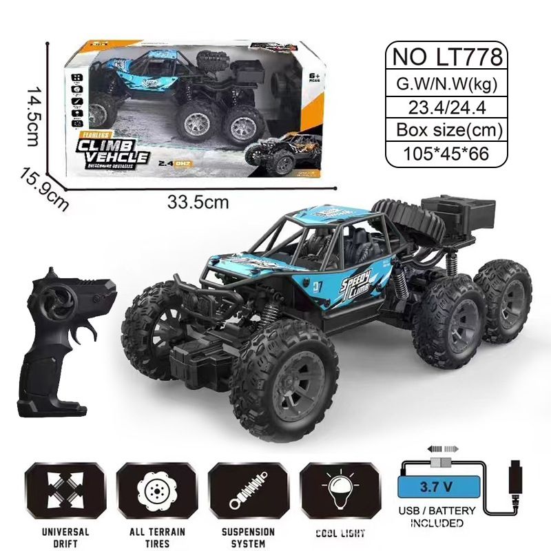 Off-Road Electric Alloy Remote Control Car Off-Road Vehicle Charging Remote Control Car Climbing Car Boy Children's Toy Car_voghion.com