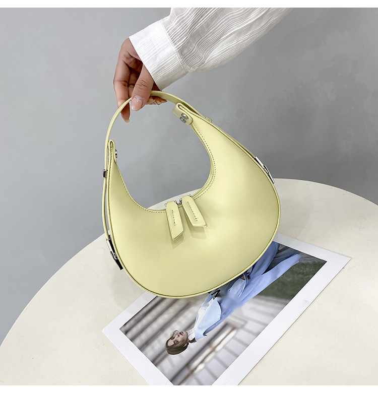 2024 Neue Handtasche im Nischendesign, modische bonbonfarbene Macaron-Trendy-One-Shoulder-Underarm-Knödeltasche, geeignet zum Einkaufen_voghion.com