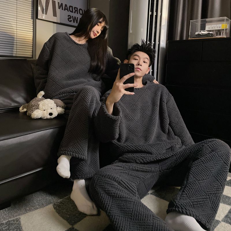 Felpa con cappuccio girocollo invernale 2024 in velluto jacquard grigio, ampia, semplice ed elegante, può essere superata dalle donne_voghion.com