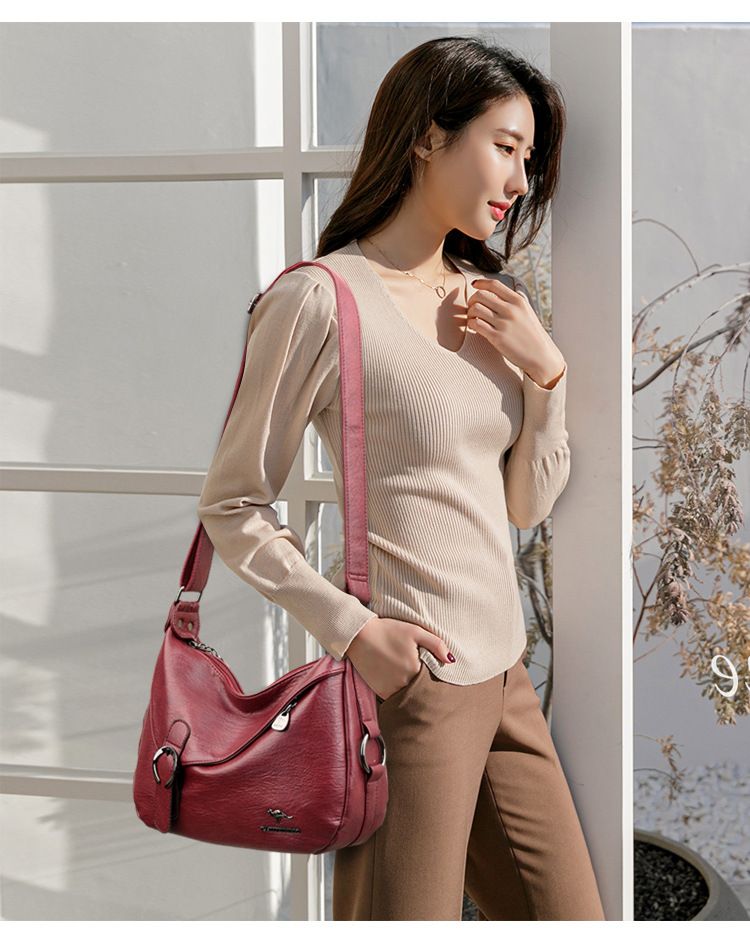 Borsa a tracolla semplice e alla moda in vera pelle per le donne 2025, nuova borsa da mamma e nonna in stile coreano di alta qualità_voghion.com