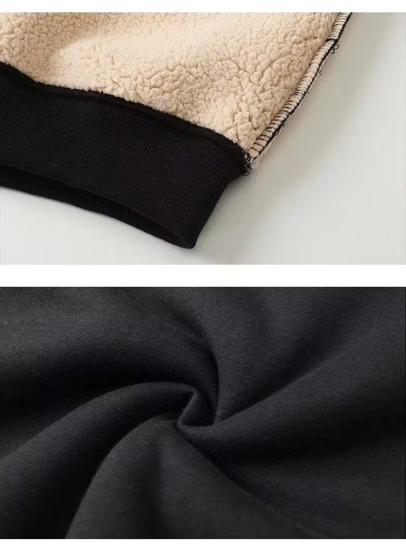 2025 Europäische und amerikanische neue Mode Herbst- und Winterpullover Herren Samt Rundhals Einfarbig Lose Thermounterwäsche Dicke Herrenbekleidung_voghion.com