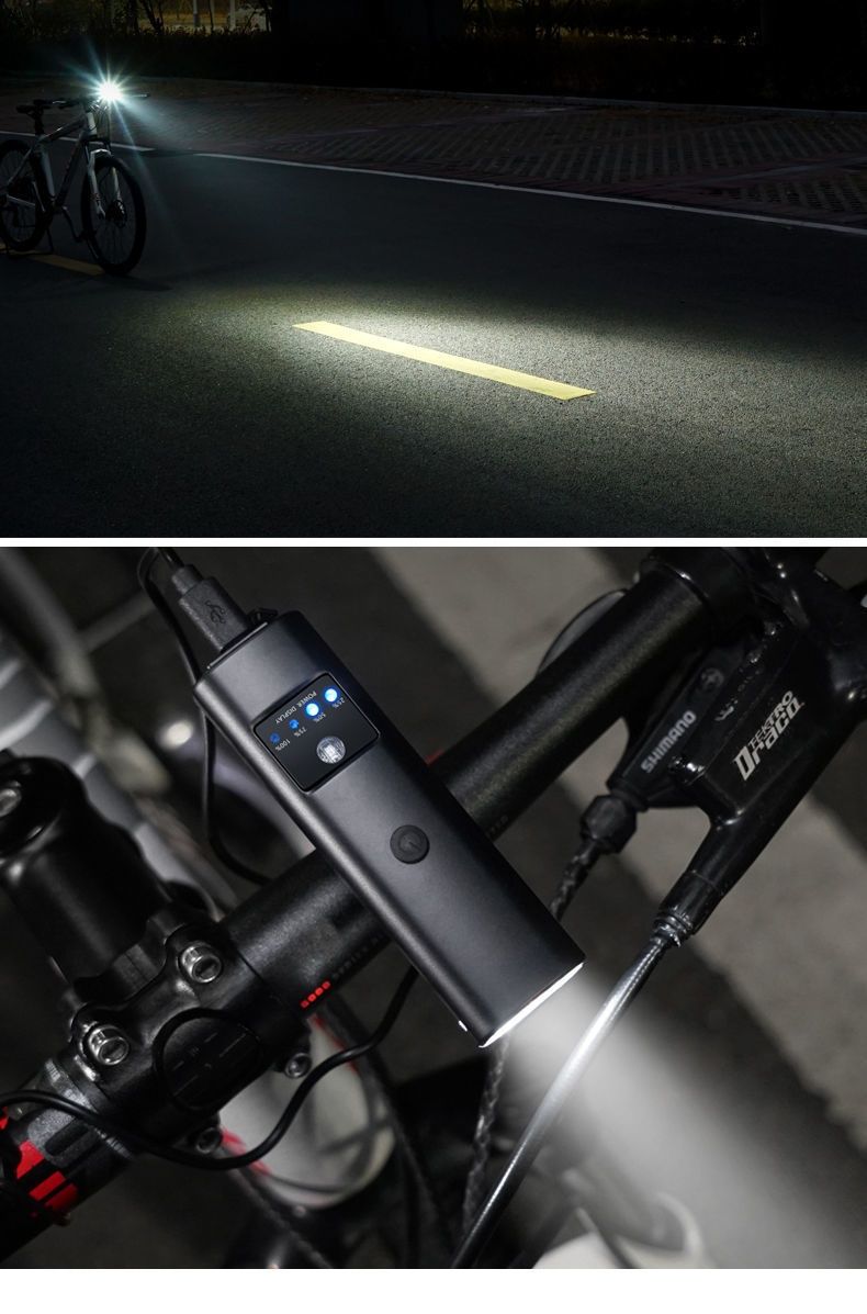 Bicycle Aluminum Alloy With Horn, Night Riding Lights, Induction Headlights, Strong Light, Battery Powered Car Lighting,_voghion.com