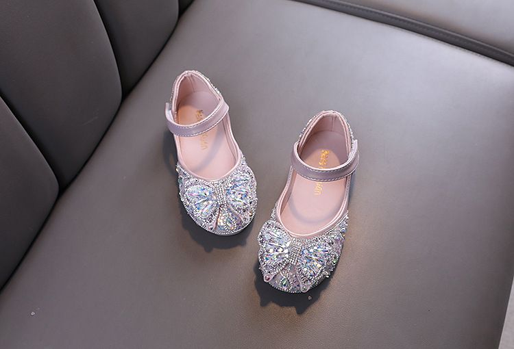 Neu Damen Baby Mädchen Mädchen Prinzessin Diamant Einzelnen Schuhe Leder Schuhe Dance Performance_voghion.com