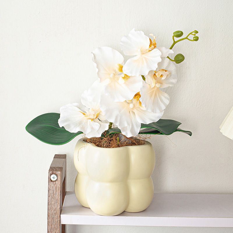 Ceramiczna doniczka 15 cm - doniczka na sukulenty do wnętrz, nowoczesna, z otworem drenażowym, w stylu terakoty_voghion.com