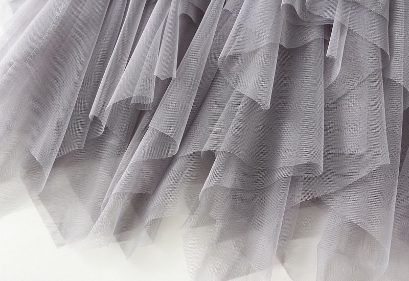 new autumn style temperament high waist slimming super fairy flower bud irregular mesh skirt female 8063_voghion.com