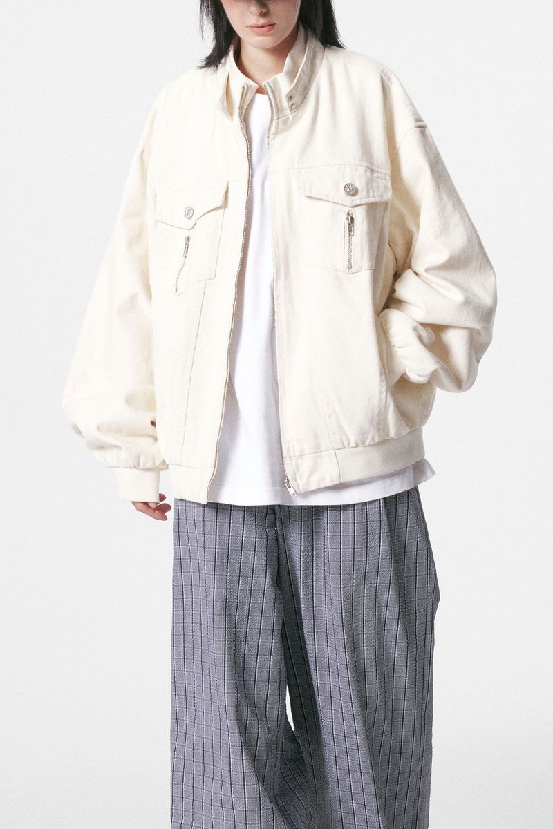 Eon Modish 25 Autumn New American Fashion High Street Personality Split Loose Jacket Coat_voghion.com