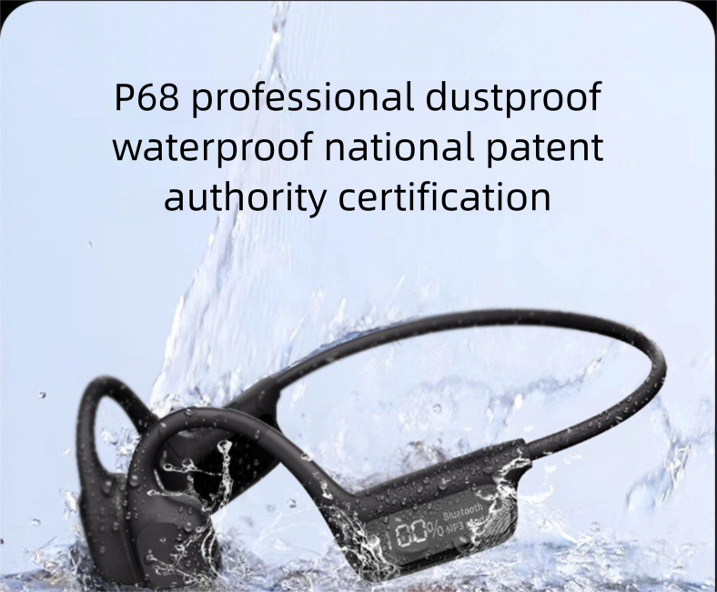 New Display Bone Conduction Bluetooth 5.4 Waterproof Swimable 32G Memory Wireless Sports Earphones_voghion.com