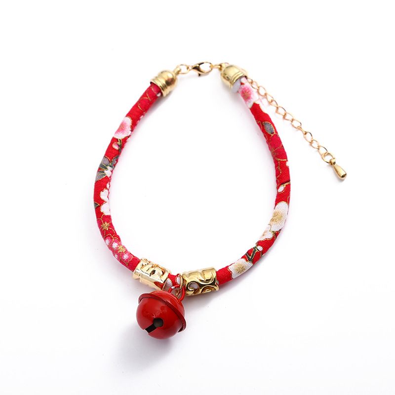 Nuevo collar ajustable para perro y gato con campana colorida y moderna con personalidad para mascotas de estilo étnico_voghion.com