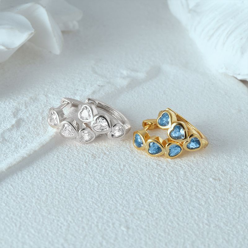 Women's Jewelry Simple S925 Sterling Silver Classic Light Luxury Personality Double Row Diamond Earrings Huggie Earring_voghion.com