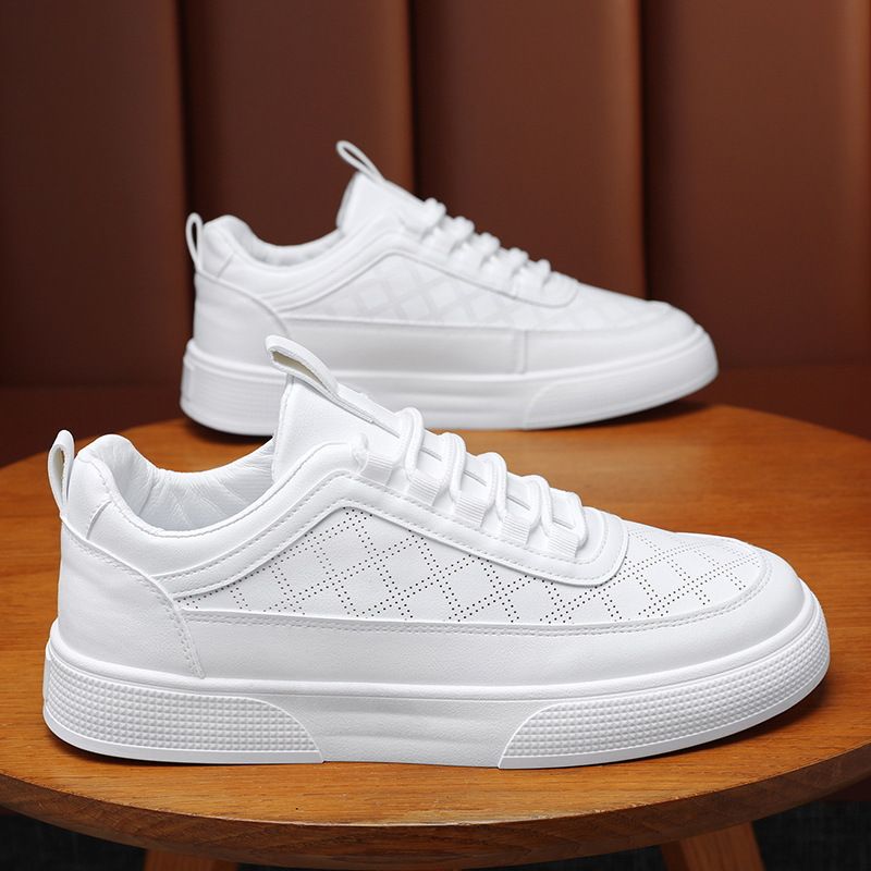 2025 Sommer Neue atmungsaktive dünne weiße Herren-Koreanische Ausgabe Vielseitige Sport-Casual-Board-Trendschuhe_voghion.com