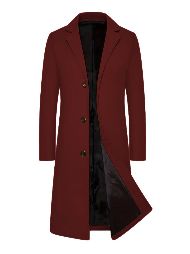 Men's Clothing Fashion Stand Collar European And American Size Autumn And Winter Coat Coat Coat Casual Elegant Coat Long Windbreaker Cross Border_voghion.com
