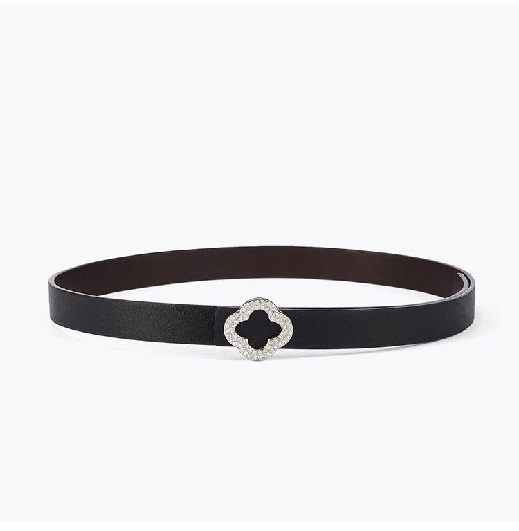 Nuevo cinturón de cuero para mujer, de cintura delgada, informal y versátil, para jeans, decoración para pantalones de traje, cinturón de versión coreana_voghion.com