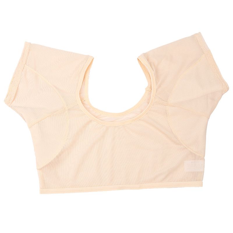 Vêtements absorbant la transpiration : conception fine en maille transparente, couverture de poitrine pour éviter la transpiration, tampons en coton sous les aisselles pour un séchage rapide_voghion.com
